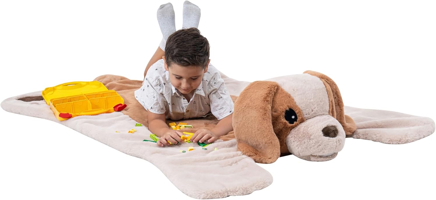 PlushieRug Animal Rug for Kids Room - Fluffy Nursery Decor