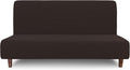 Chocolate Waterproof Futon Cover 65-75in - Stretch Jacquard Protector