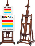 MEEDEN Studio H-Frame Easel - Adjustable Beech Wood Studio Easel Stand