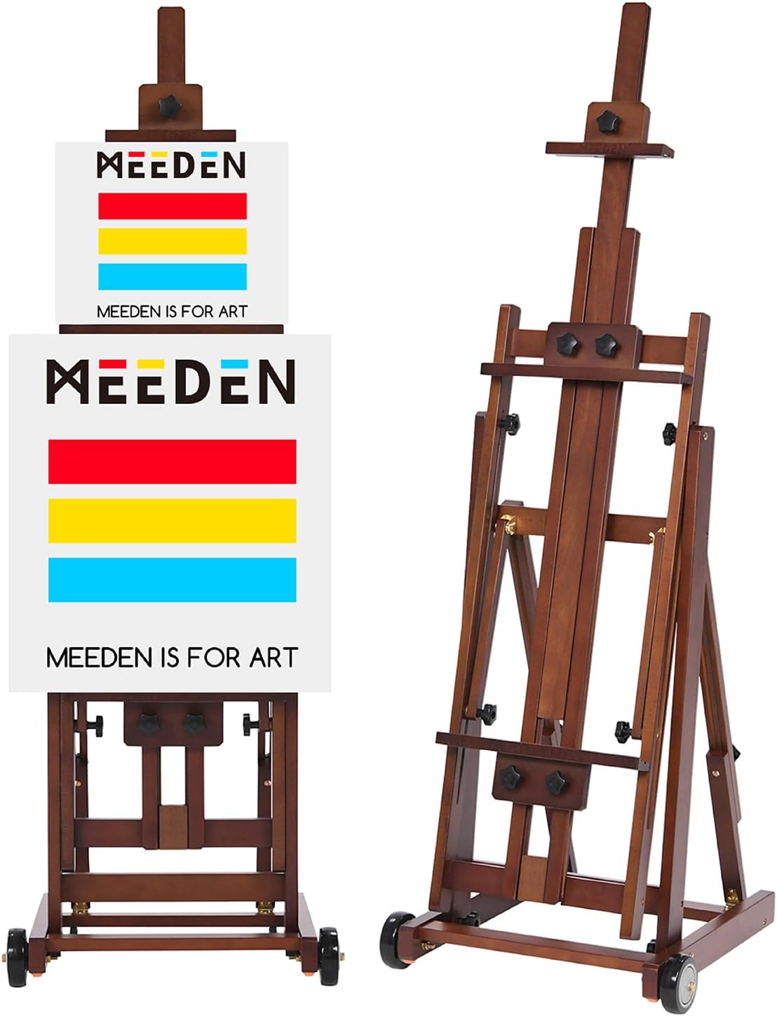 MEEDEN Studio H-Frame Easel - Adjustable Beech Wood Art Stand