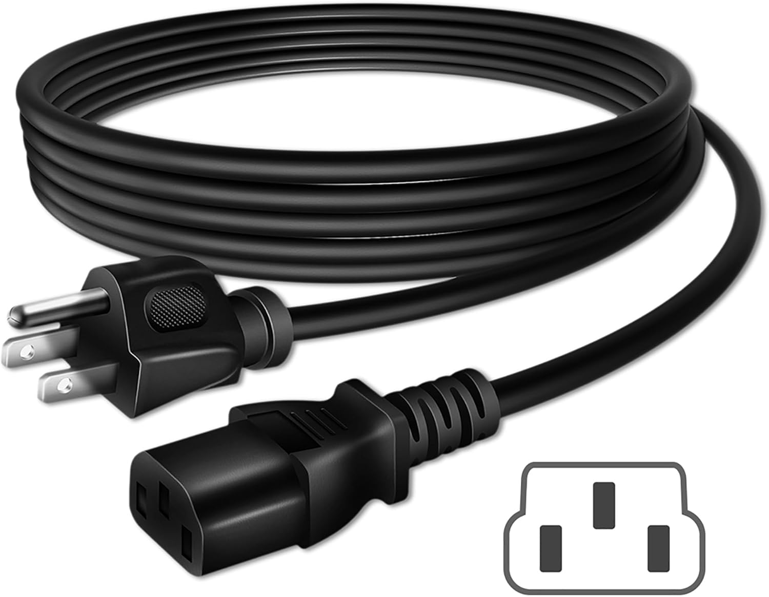 PKPOWER 6ft AC Cord for Bluetti EB3A - Reliable Power Supply