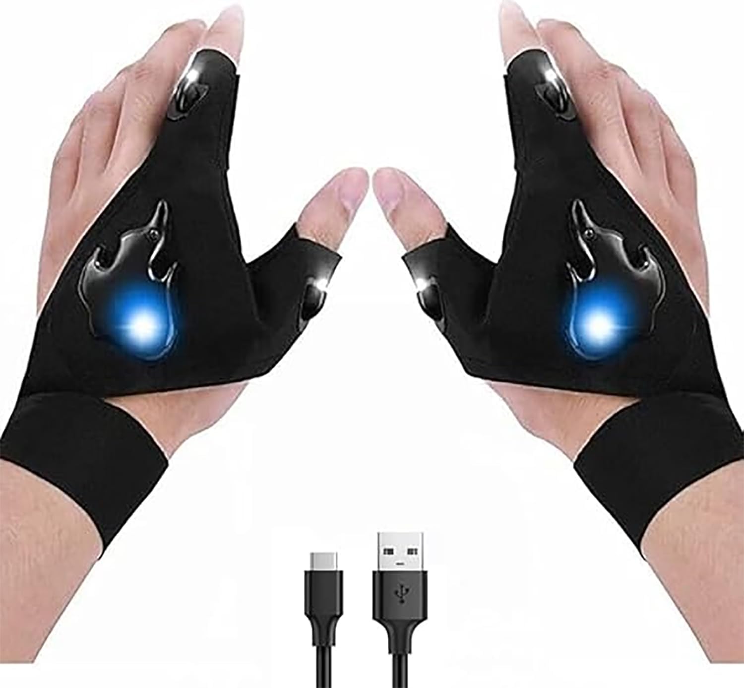 Rechargeable LED Gloves - Light Up Your Activities!