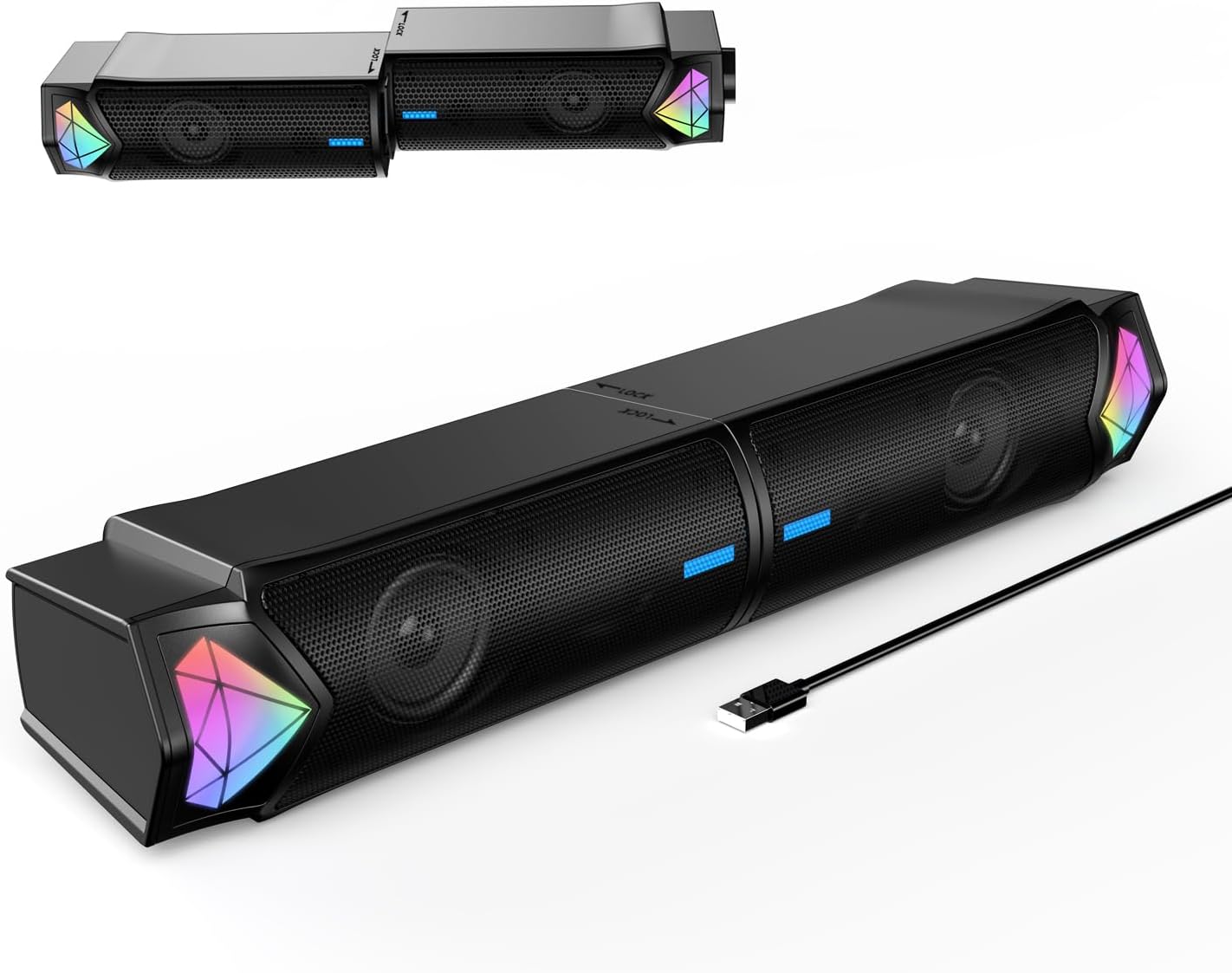 HiFi Stereo Sound Bar with RGB Lighting - NOOTRY