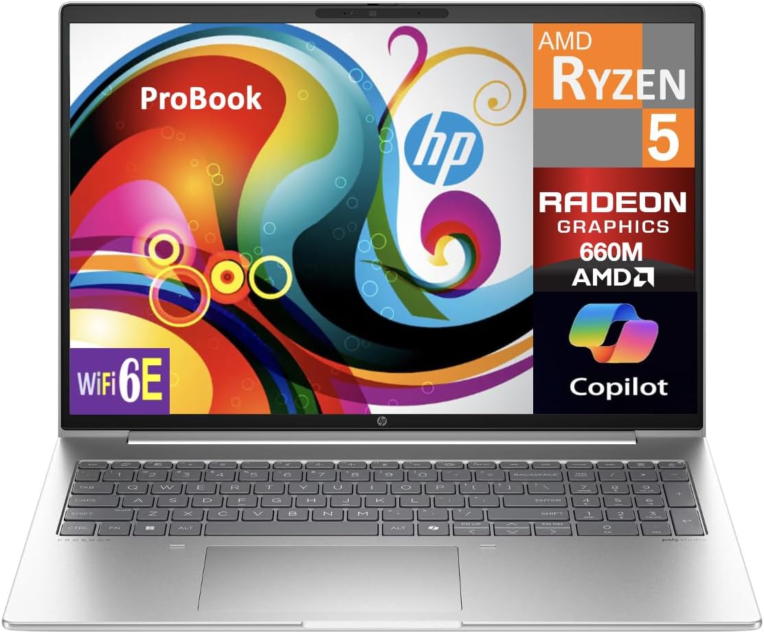 HP ProBook 465 G11 Business Laptop with Ryzen 5 and 16GB RAM
