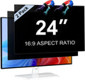 2-Pack 24 Inch Computer Privacy Screen Filter - Anti-Spy Glare