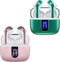 X08 2-Set Pink & Forest Green True Wireless Earbuds - 60H Playback