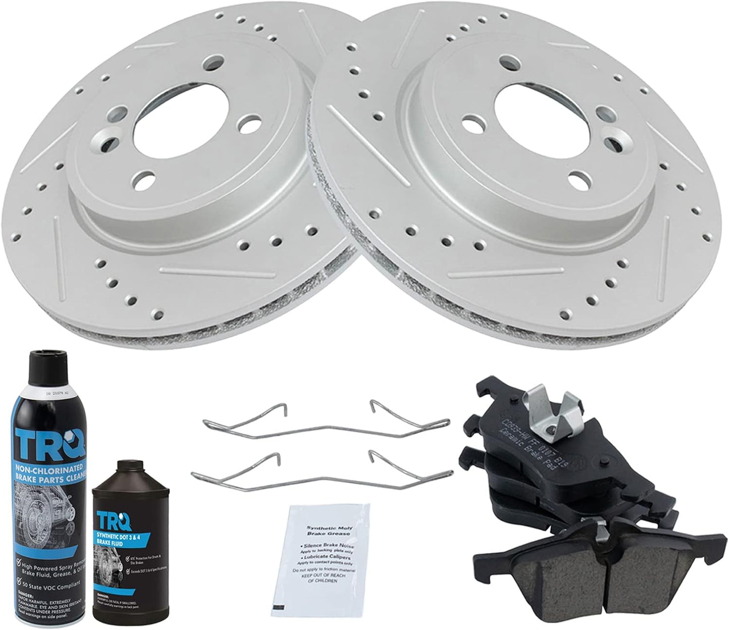 TRQ Front Performance Brake Pad & Rotor Kit for Mini Cooper