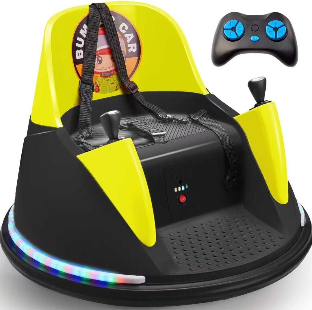 Zupapa 12V Bumper Car for Kids with Remote Control and Music