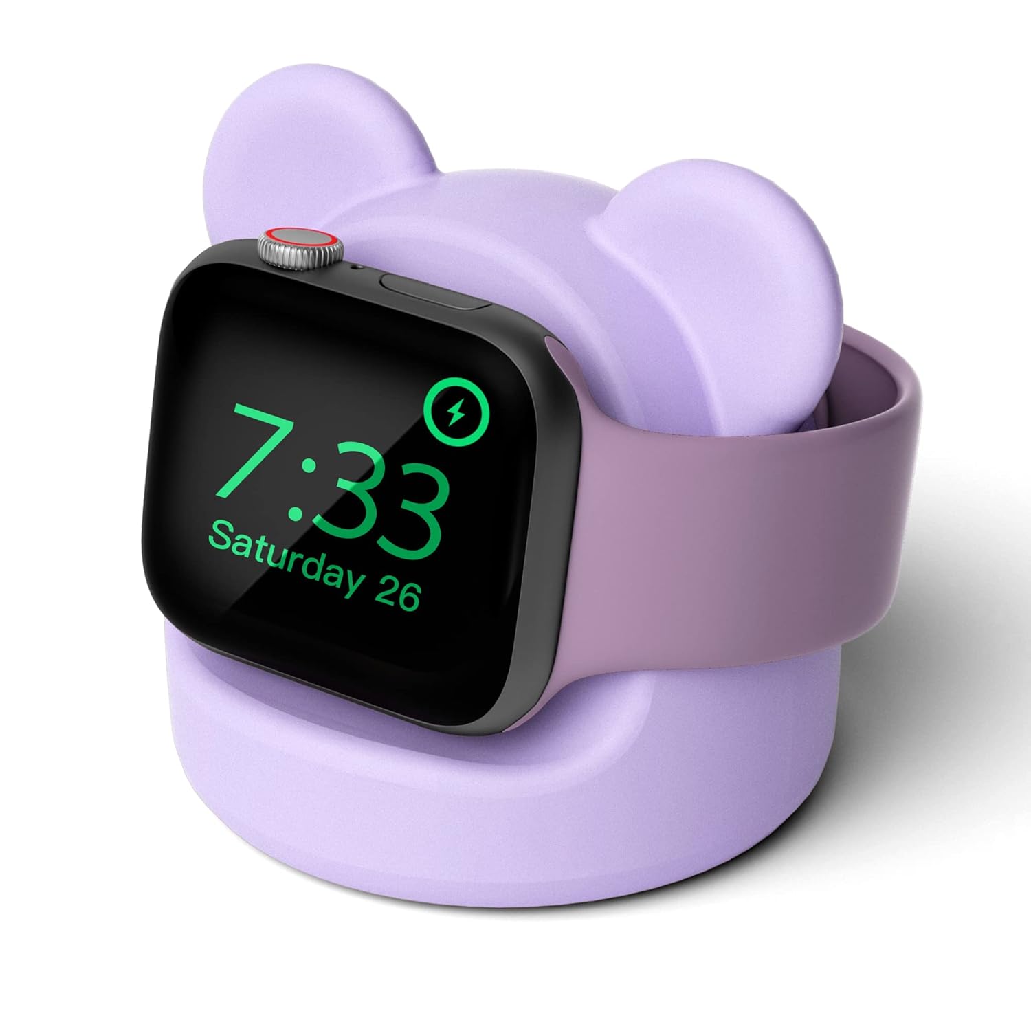 Silicone Bear Apple Watch Charging Stand - Nightstand Mode Support