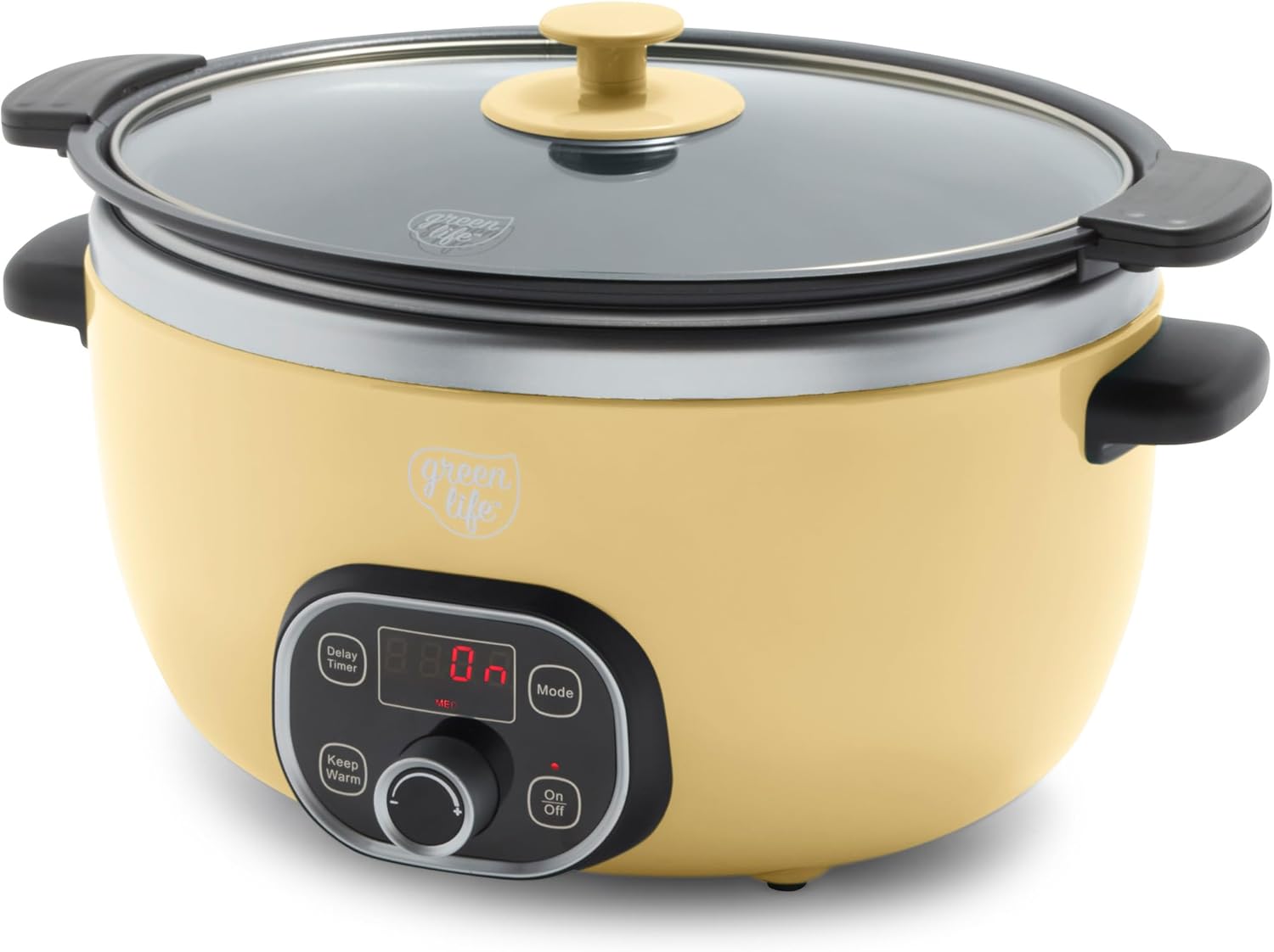 GreenLife 6QT Slow Cooker with Non-Toxic Ceramic Nonstick Bowl