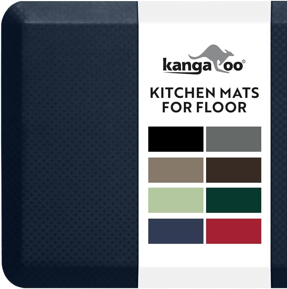 KANGAROO Thick Ergonomic Anti Fatigue Mats for Kitchen Floor