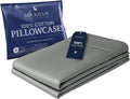 100% Cotton King Pillow Cases Set of 2, 500TC Sateen - Cool Comfort