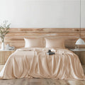 Candoury Satin Sheets Bed Set Queen - Silky Hotel Luxury Bedding
