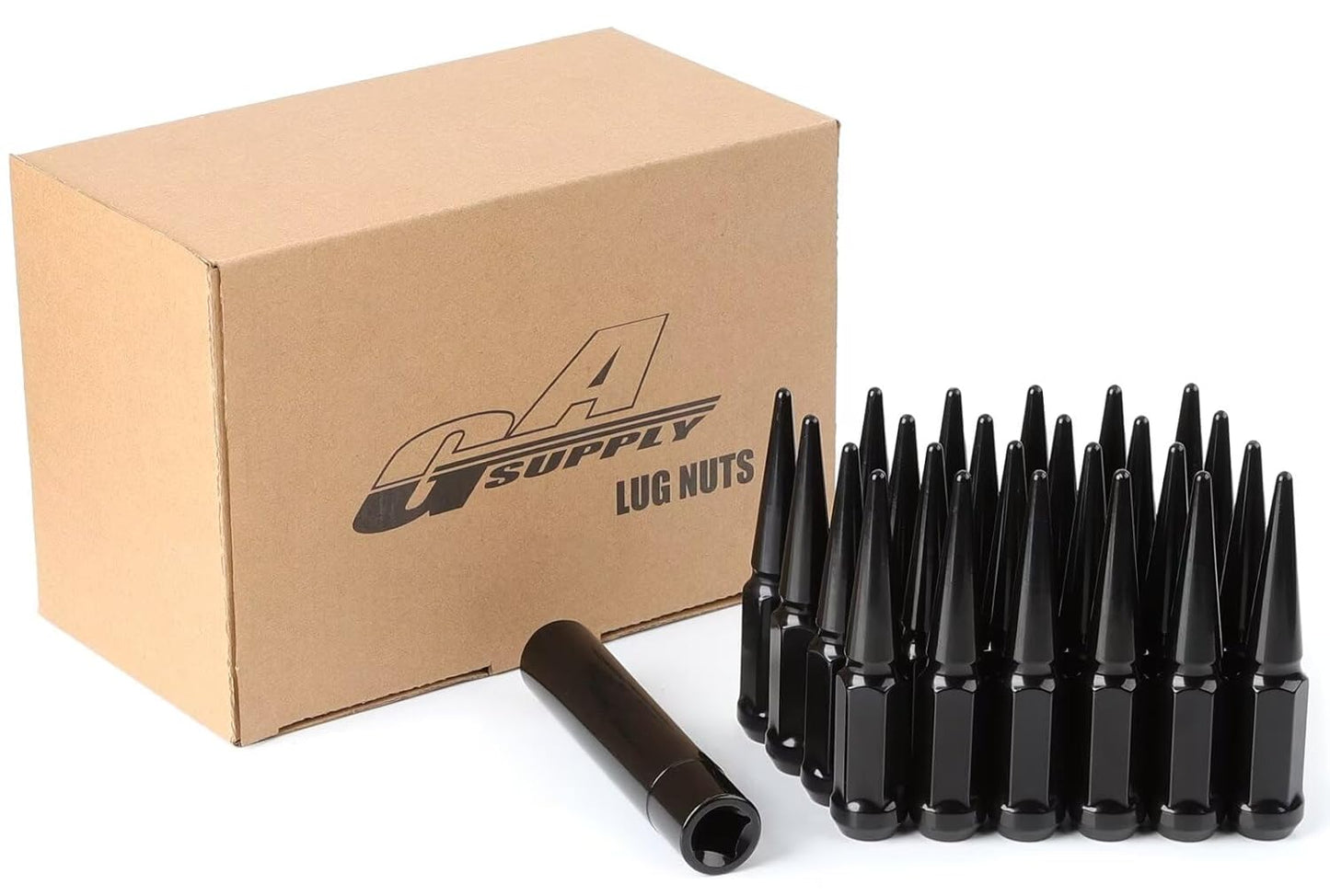 14x1.5 Spike Lug Nuts - Durable Closed End Bulge Acorn Design