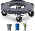 Trash Can Dolly Wheels 15-19 in Adjustable Round Dolly - Heavy Duty