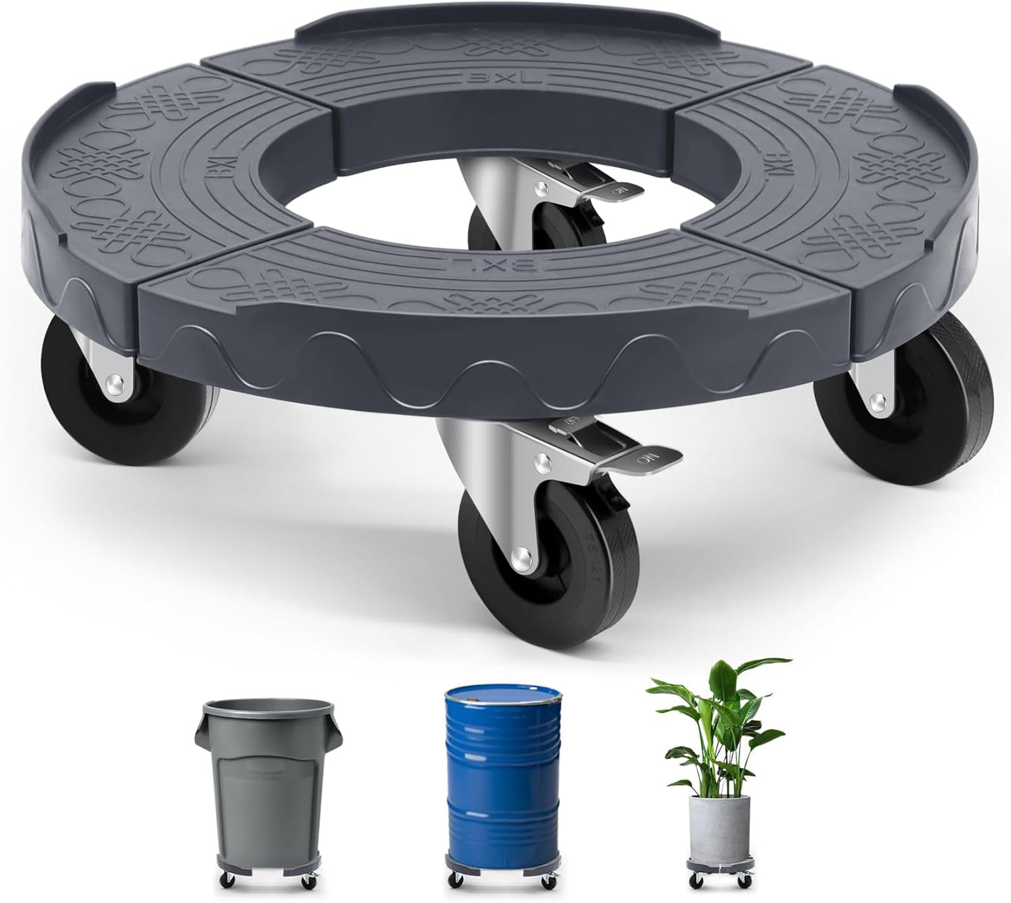 Nefish Upgraded Trash Can Dolly Wheels for Heavy Duty Use