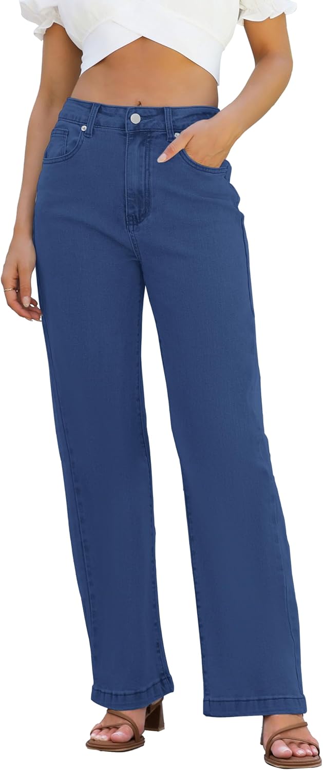 Womens High Waisted Straight Leg Jeans for Trendy Style 2025