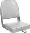 Low Back Boat Seat Fold-Down Fishing Boat Seat, Light Gray