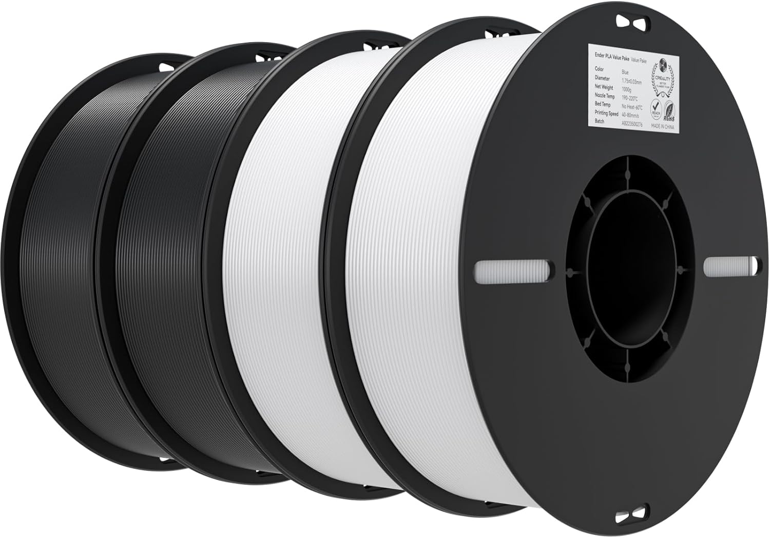 High-Quality 1.75mm PLA Filament for 3D Printers - 4KG Pack