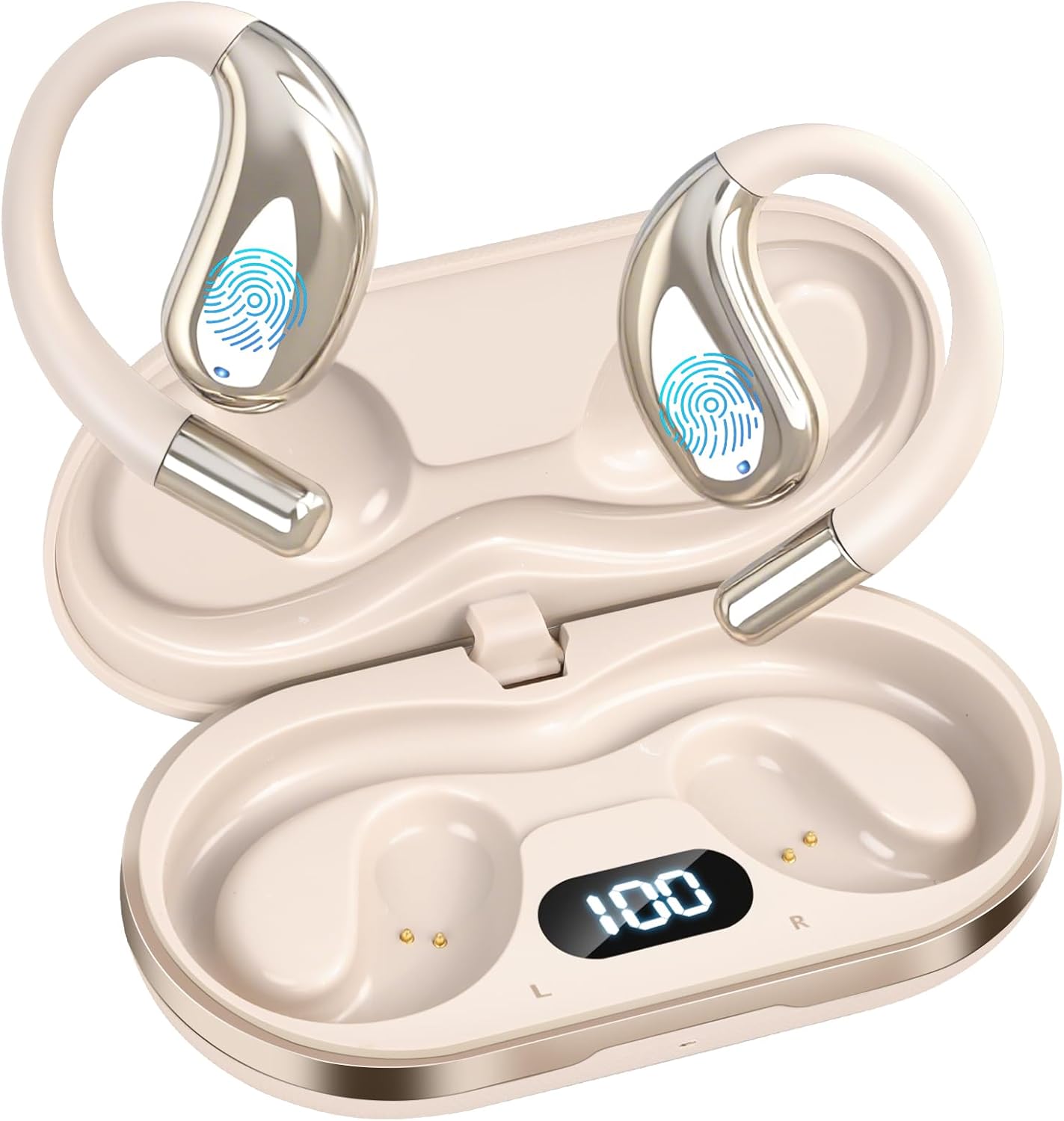 Open Ear Clip Wireless Earbuds for Running and Fitness Use