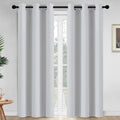 Yakamok Blackout Curtains for Living Room - Greyish White Panels