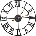 Large Wall Clock for Living Room Decor 16in Gold - Elegant Focal Piece