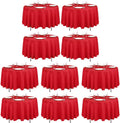 LTC LINENS 90 in Round Tablecloth Red - Wrinkle Resistant
