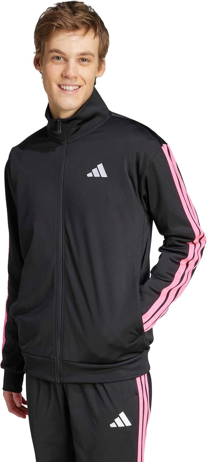 adidas Men's 3-Stripes Tricot Track Top for Timeless Style