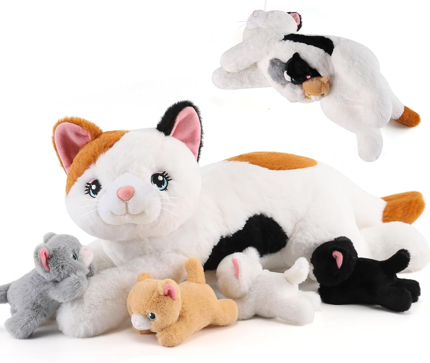 Mommy Cat & Kittens Plush Set - Gnomantic Fun!