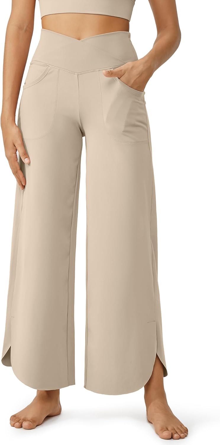 G4Free Wide Leg Pants for Women - Stylish Ankle Length Yoga Wear
