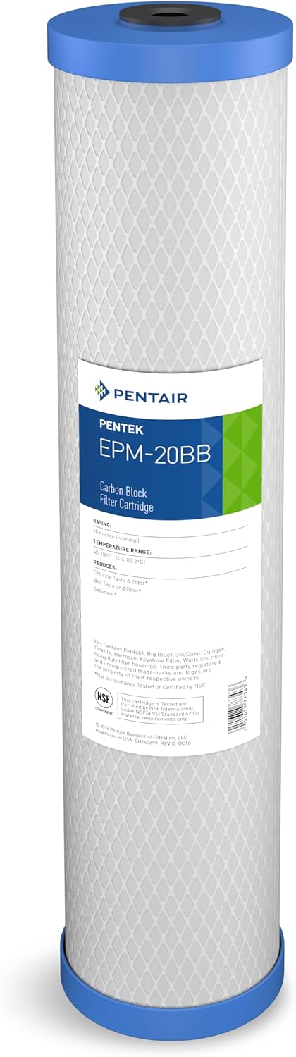 Pentair Pentek EPM-20BB Big Blue Carbon Water Filter for Home