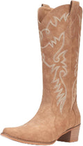 IXU Cowboy Boots Women Pointy Toe Mid Calf Western Boots - Classic
