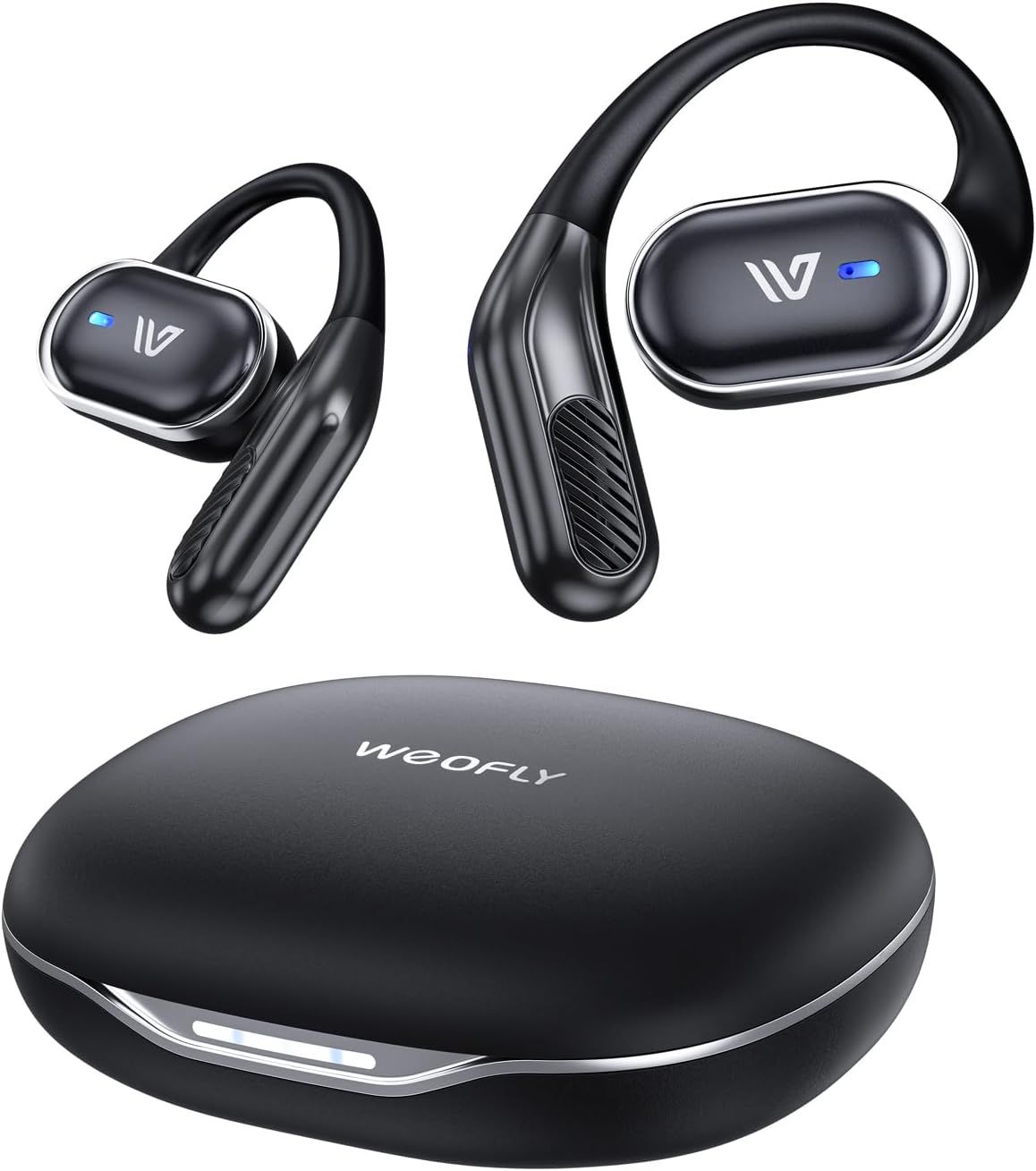 Wireless Open Ear Buds with Mic, IPX7 Waterproof, Weofly