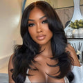 Wear and Go Glueless Human Hair Wig 16in Natural Black - Ready