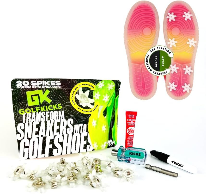 Golfkicks DIY Golf Cleats Kit Turns Sneakers into Golf Shoes
