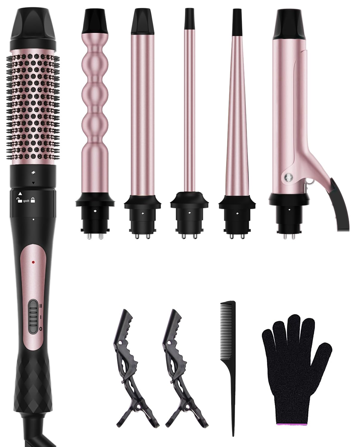6 in 1 Curling Iron Set for Effortless Curls and Waves