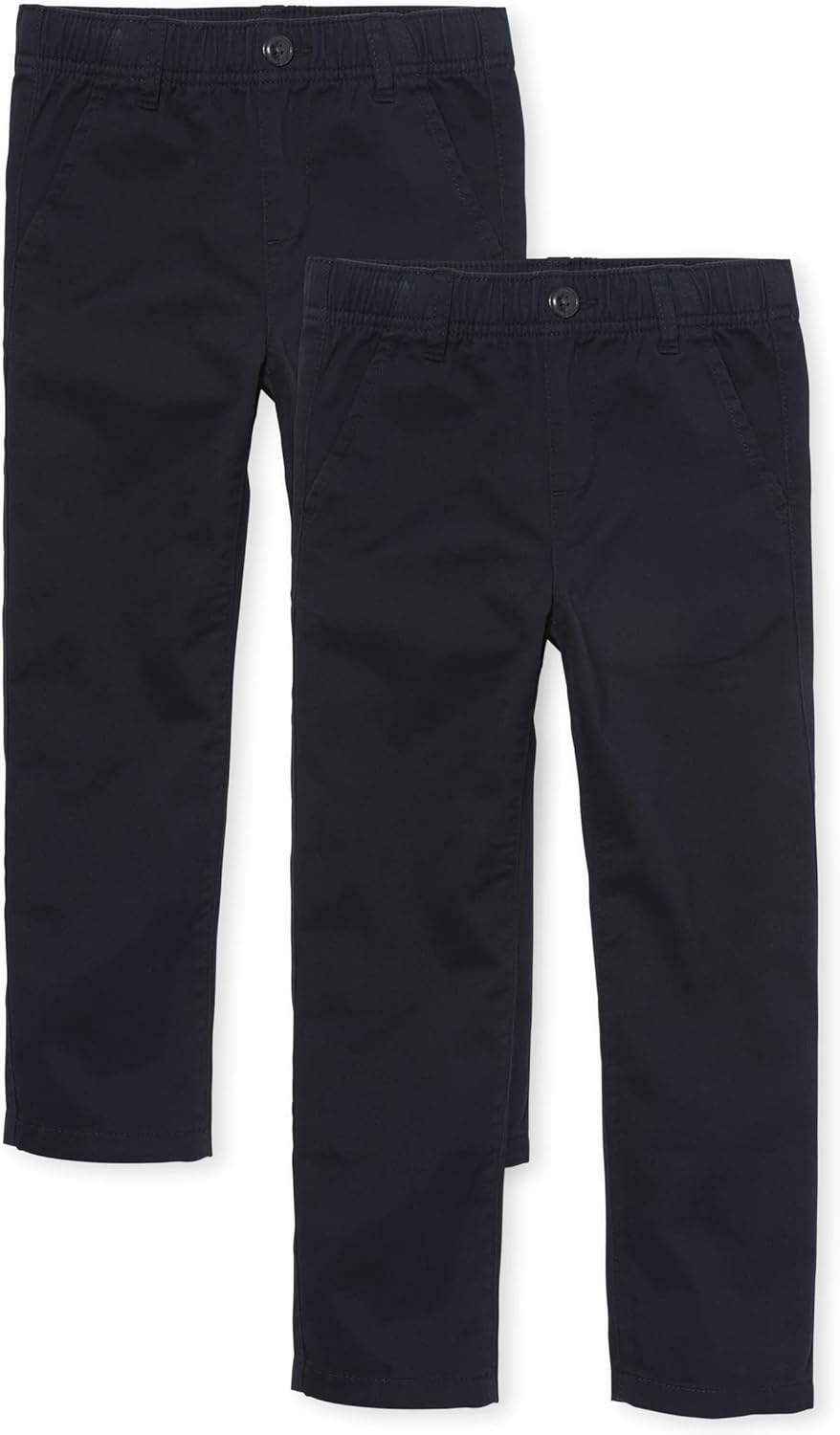 Stretch Pull On Relaxed Straight Chino Pants for Kids