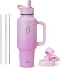BUZIO 40 oz Water Bottle Fits in Cup Holder - Insulated Tumbler