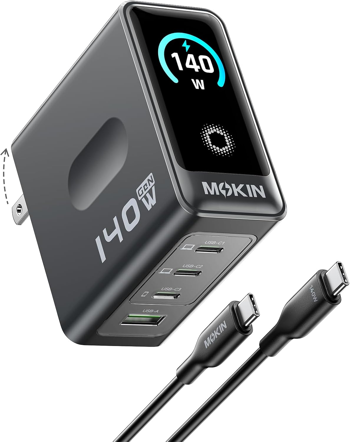 140W GaN USB C Charger for Fast Charging Multiple Devices