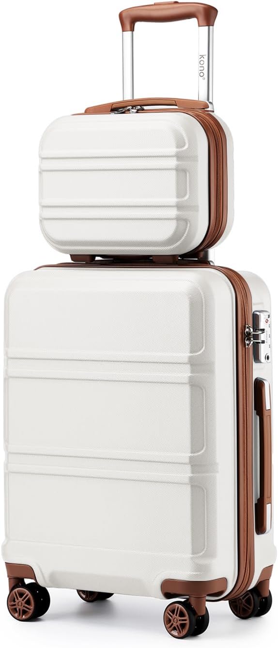 Kono Lightweight Carry On Luggage Set with TSA Lock and Wheels