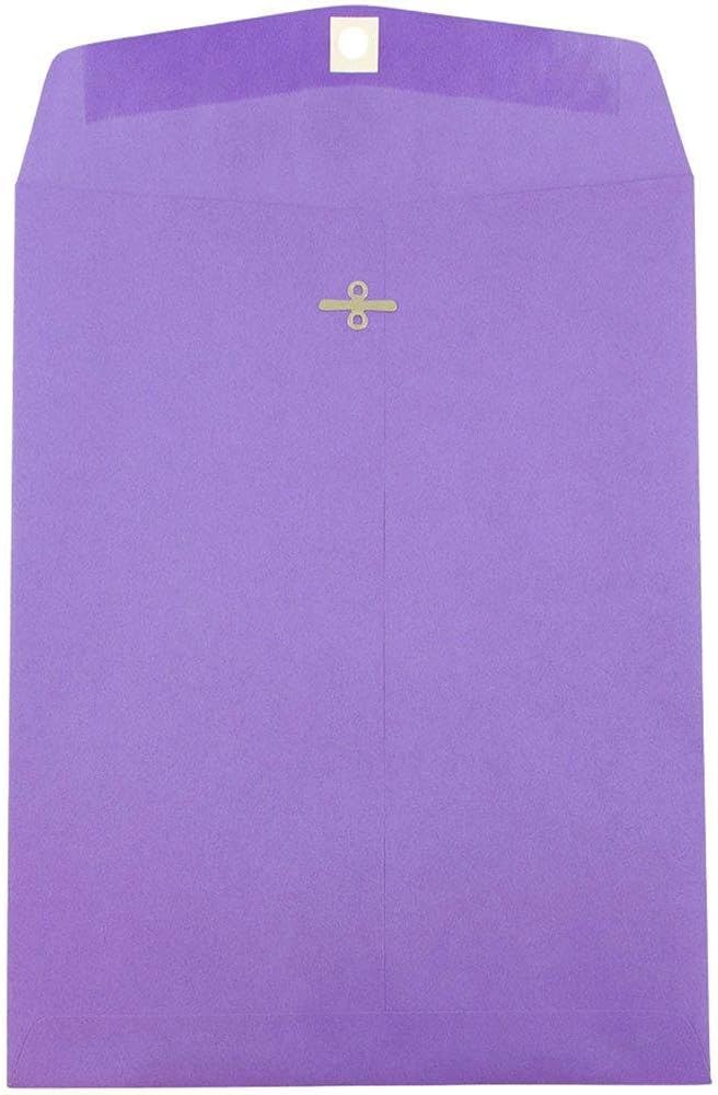 Violet Purple 10 x 13 Open End Catalog Envelopes with Clasp