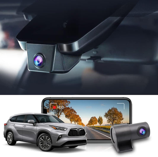 Fitcamx Front 2K+Rear 1080P Dash Cam for 2020-2025 Highlander