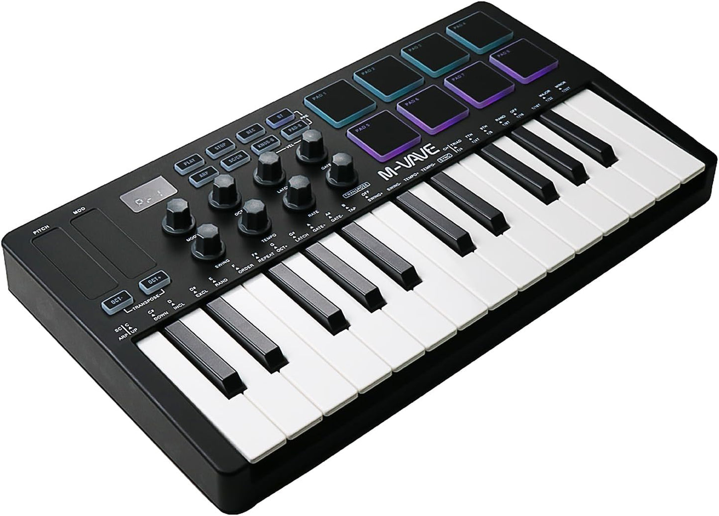 Professional MIDI Keyboard Controller - Dynamic Keybed, Drum Pads