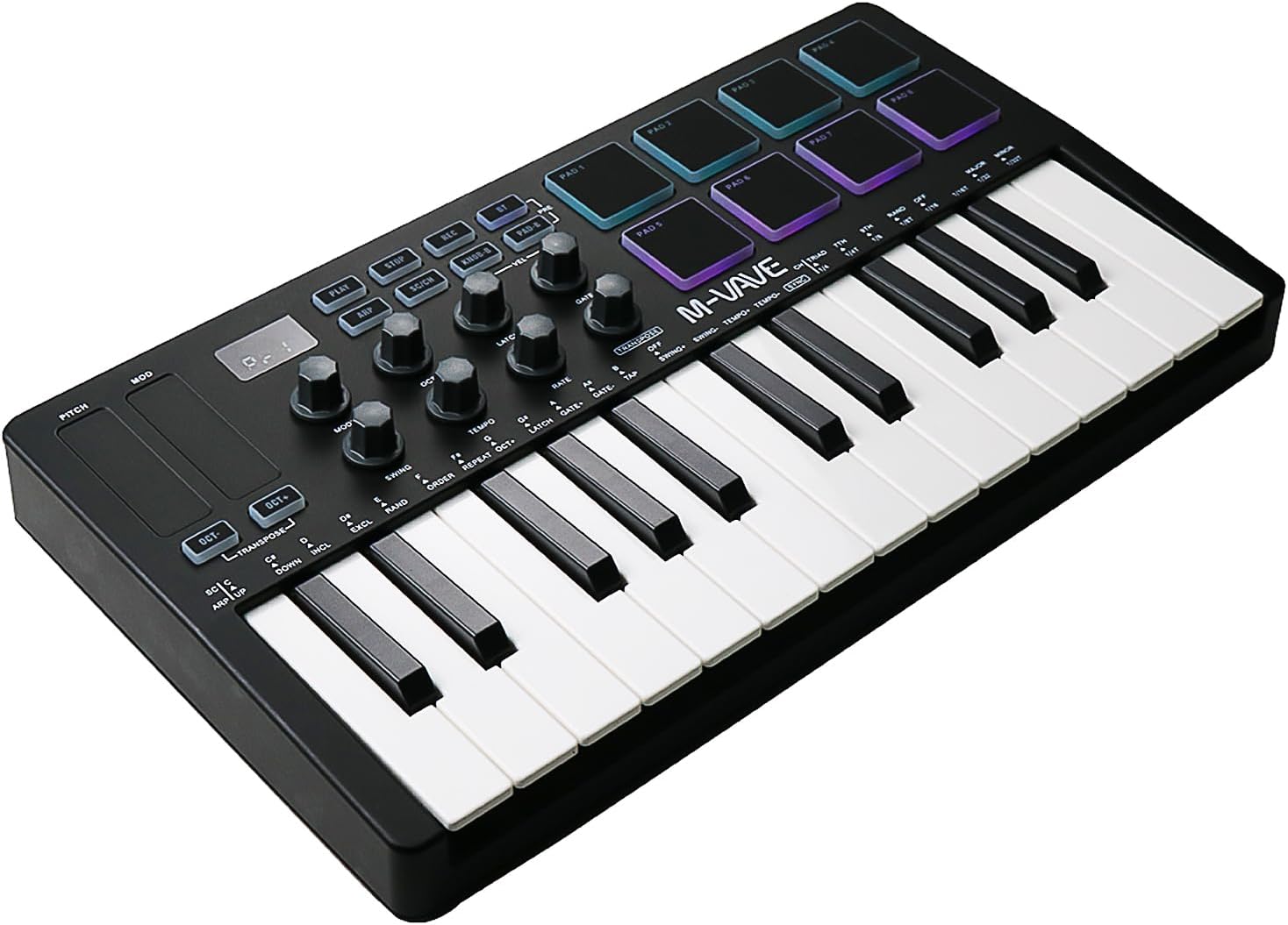 Professional MIDI Keyboard Controller - Dynamic Keybed, Drum Pads