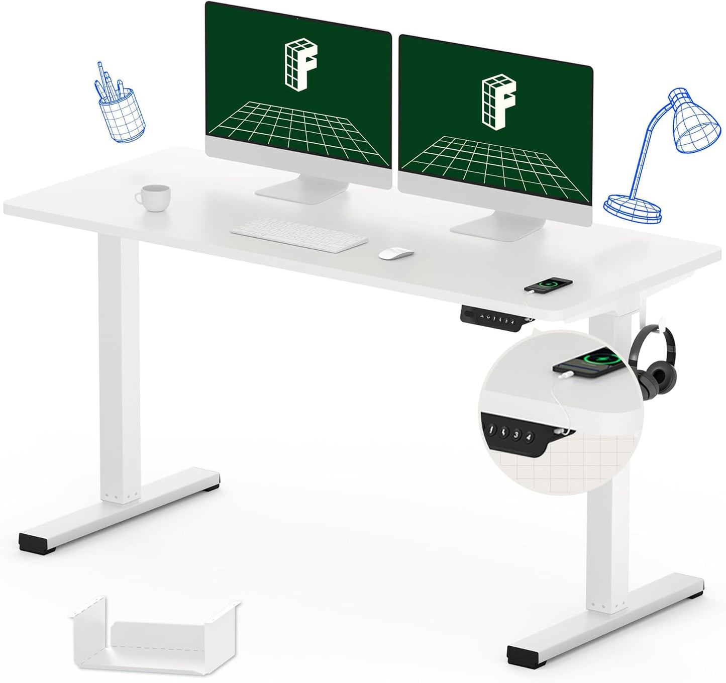 FLEXISPOT Electric Standing Desk: Splice Ergonomic Memory Controller