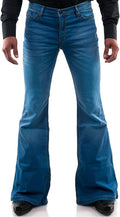 Men's Bell Bottom Jeans Vintage 60s 70s Flared Denim Pants
