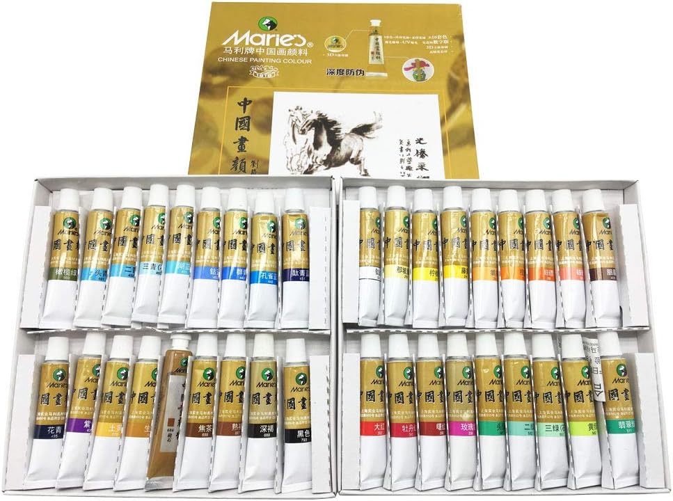 Easyou Marie Chinese Painting Color Tubes Pigment Watercolor Set