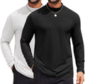 COOFANDY Mens Mock Turtleneck Long Sleeve Shirt - Lightweight Comfort