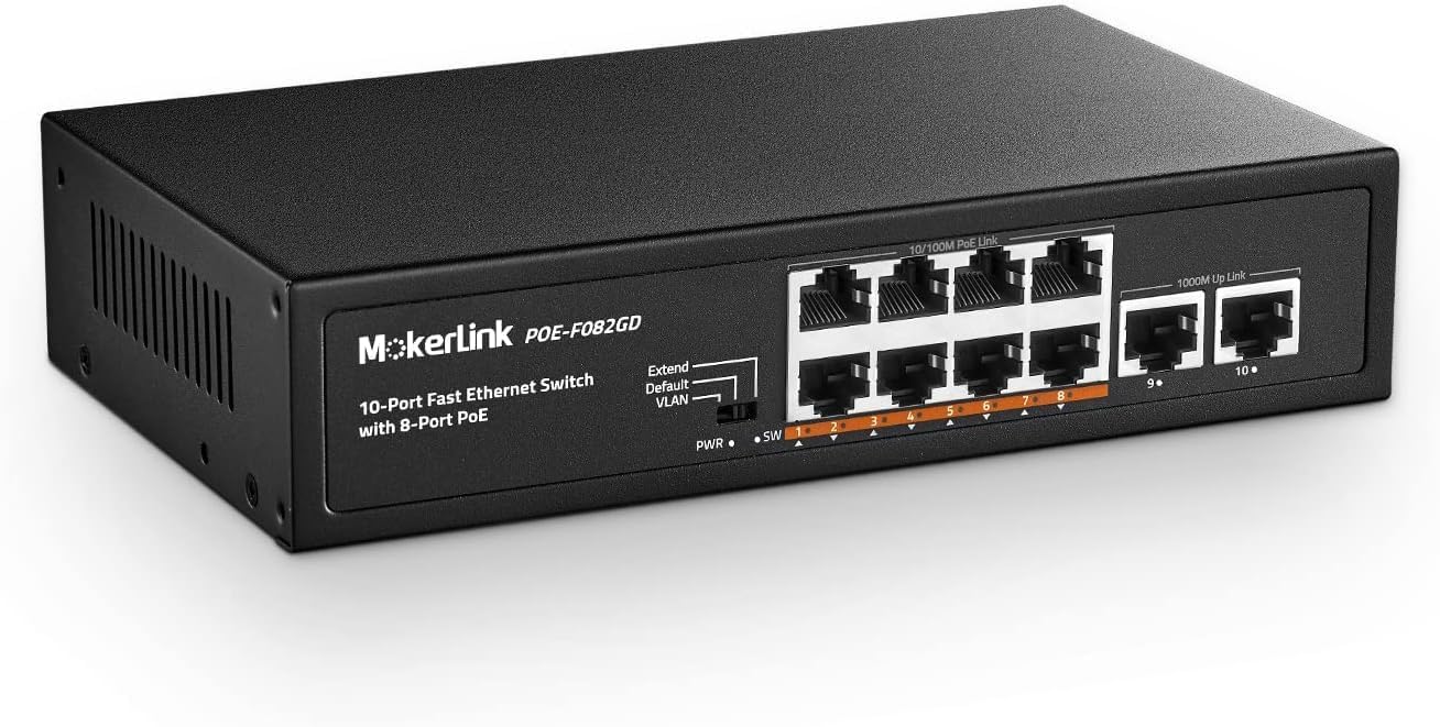 MokerLink 10 Port PoE Switch for Efficient Networking