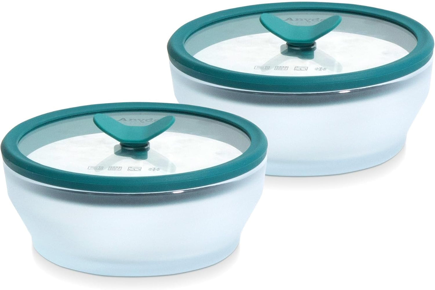 Anyday Glass Microwave Containers Set, Steaming & Storing Food, Kale